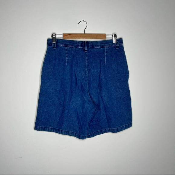 Riders Casuals Vintage Size 10 Denim High Rise Mom Shorts Slant Pocket Wide Leg - Picture 8 of 9